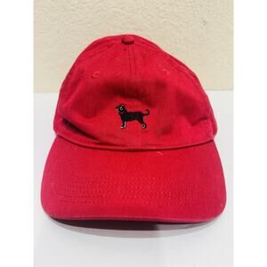 Vintage Black Dog Hat Red